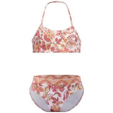 Billabong Big Girls' Wildflower Whirl Reversible Swimsuit, 2-Piece