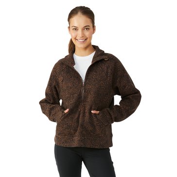 Jockey Women's Mixed Rib Half Zip Print Jacket