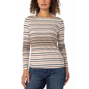 Liverpool Women's Women's Long Sleeve Boat Neck Knit Top