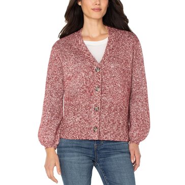 Liverpool Women's Long Sleeve Button Front Cardigan Sweater