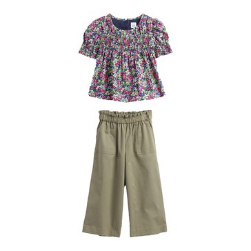 Gap Toddler Girls' Twill Short Sleeve Pant Set