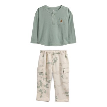 Gap Baby Boys' Long Sleeve Knit Cargo Pant Set