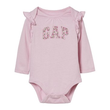 Gap Baby Girls' Long Sleeve Logo Bodysuit