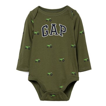 Gap Baby Boys' Long Sleeve Logo Bodysuit