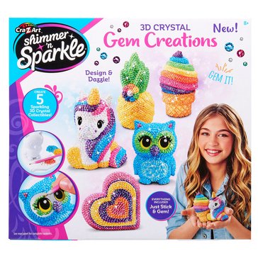 Cra-Z-Art Shimmer And Sparkle 3D Crystal Gem Creations Design Kit