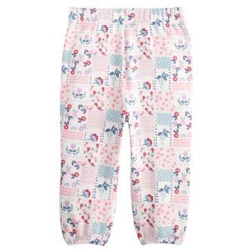 Wanderling Baby Girls' Patch Floral Fleece Pant