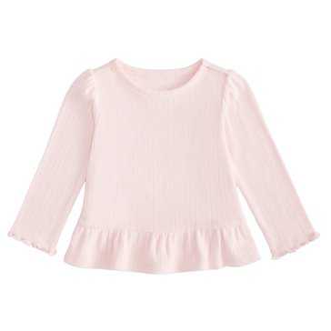 Wanderling Baby Girls' Pointelle Tee
