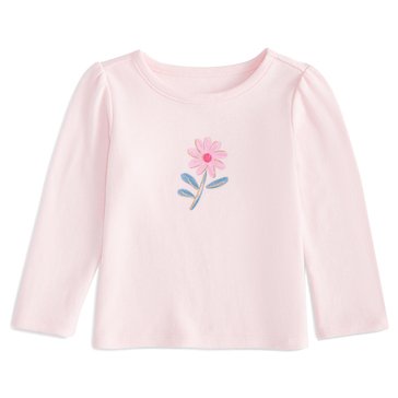 Wanderling Baby Girls' Long Sleeve One Flower Tee