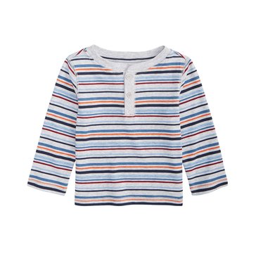 Wanderling Baby Boys' Long Sleeve Multi Stripe Tee