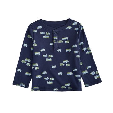Wanderling Baby Boys' Long Sleeve Geo Trucks Tee