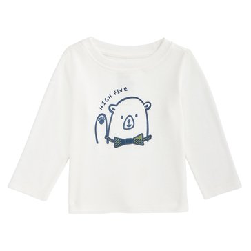 Wanderling Baby Boys' Long Sleeve Bear Graphic Tee