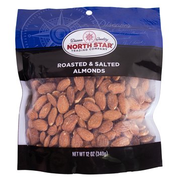 North Star Roasted & Salted Almonds, 12oz