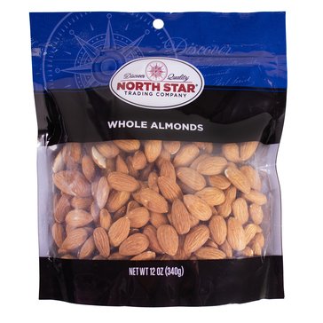 North Star Whole Almonds, 12oz