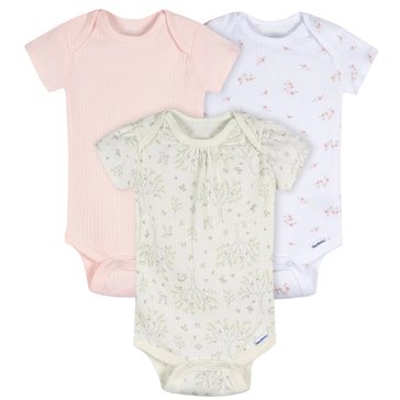 Gerber Baby Girls' Onesies, 3-Pack