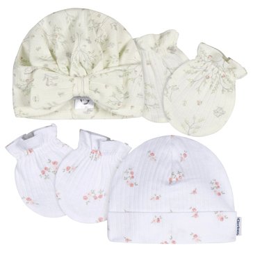 Gerber Baby Girls' Cap Mitten Set,4-Pack