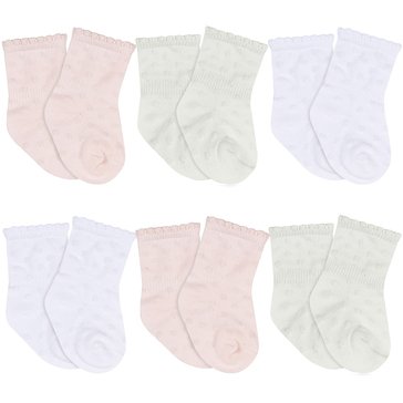 Gerber Baby Girls' Socks, 6-Pack