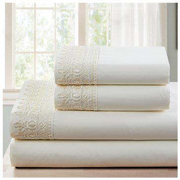 Hotel Grand Lace Trimmed Microfiber Sheet Set