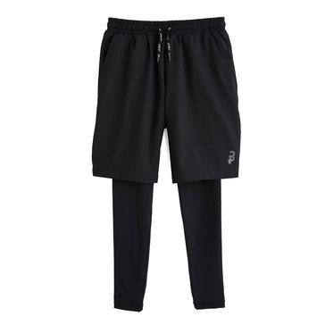 3 Paces Big Boys' Woven 2-In-1 Shorts With Attached Compression Pants