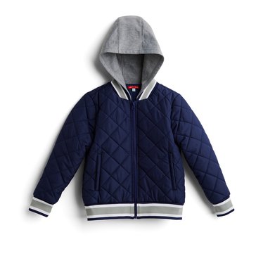 Liberty & Valor Big Boys' Color Hooded Quilted Bomber Jacket