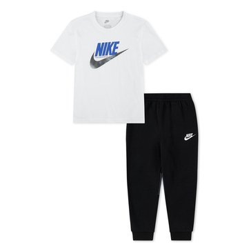 Nike Little Boys' Short Sleeve Tee And Fleece Pants Set