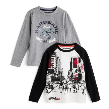 Tony Hawk Big Boys' Graphic Long Sleeve Tees, 2-Pack