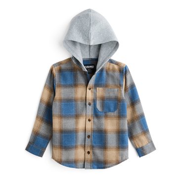 Tony Hawk Big Boys' Hooded Flannel Long Sleeve Shirt