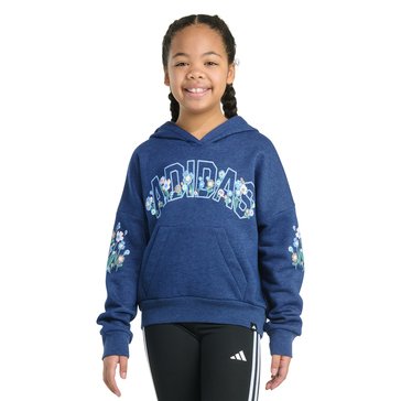 Adidas Big Girls' Floral Arch Fleece Hoodie