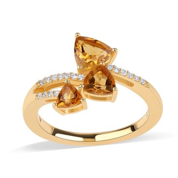 Citrine Three Stone Ring