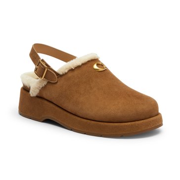 Coach Women's Sculpted C Shearling Platform Clog