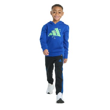 Adidas Little Boys' Pull Over Hoodie Graphic and Jogger Set