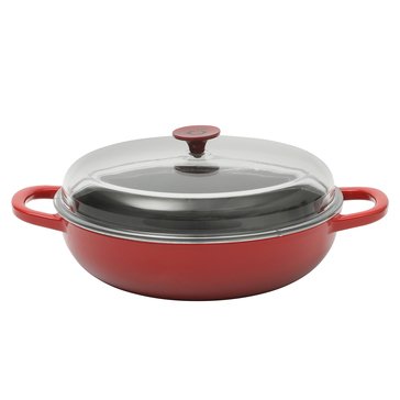 Crock Pot Artisan 12-Inch Enamel Cast Iron Everyday Pan with Borosilicate Lid