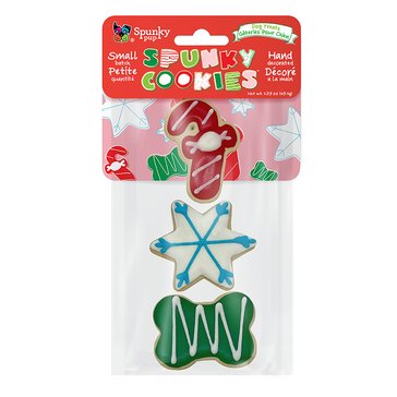 Spunky Pup Spunky Cookie Candycane Star And Bone Dog Treat