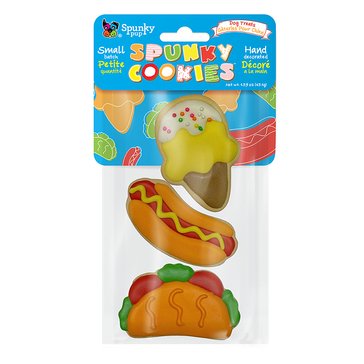 Spunky Pup Spunky Cookie Ice Cream Hotdog And Taco Dog Treat