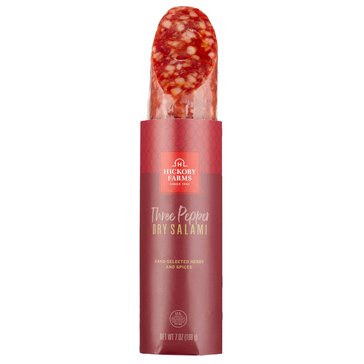 Hickory Farms Holiday Three Pepper Dry Salami, 7oz