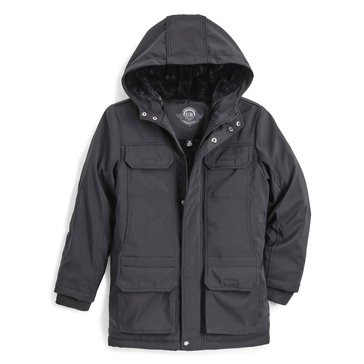 Urban Republic Little Boys' Hooded Wool Zip Pocket Jacket