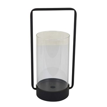 Three Hands 16.25-Inch Glass Candle Holder Lantern