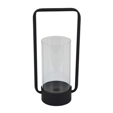 Three Hands 12.75-Inch Glass Candle Holder Lantern