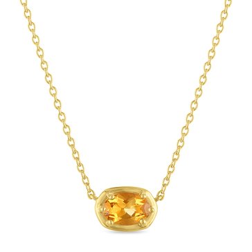 Citrine Hexagon Pendant