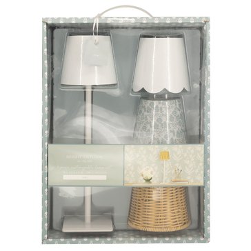 Enchante Eucalyptus Rechargeable Touch Lamp with Interchangeable Shades, Set of 4