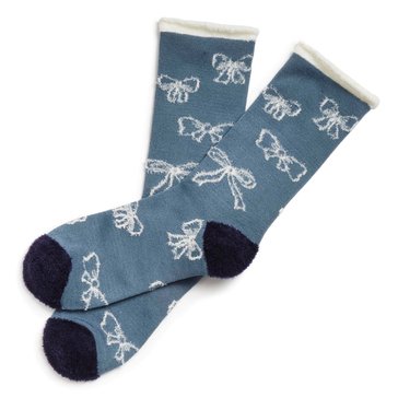 Legale Women's Bow Feather Crew Socks