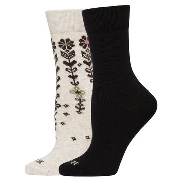 Hue Women's Descending Flower Crew Socks