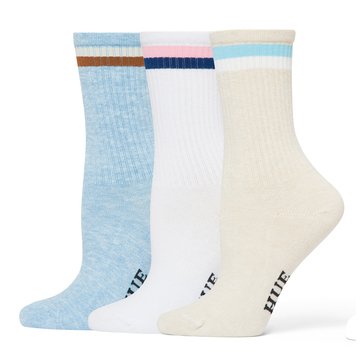 Hue Women's Must Have Crew Socks, 3-Pack