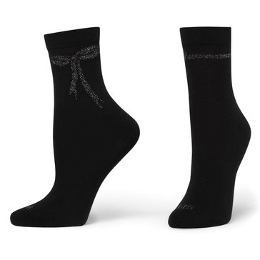 Hue Women's Metallic Bow Anklet Socks