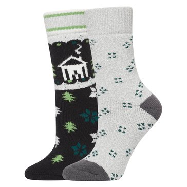 Hue Women's Cabin Cozy Crew Socks, 2- Pack