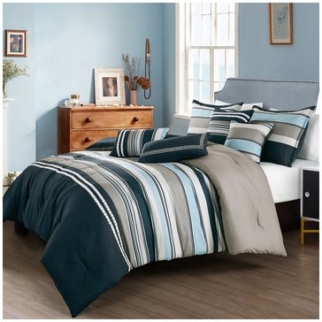 Esca Multi Stripe 7-Piece Comforter Set