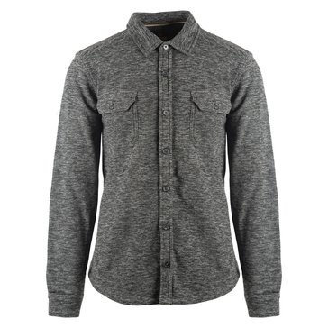 Burnside Men's Long Sleeve Textured Knit Button Up Shirt