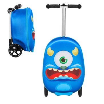 GoPowerBIke GoVoyage 3-Wheel Kids Luggage Scooter with Light-Up Wheels
