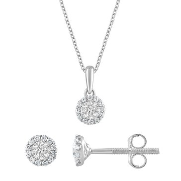 Diamond Brilliance 1/2 cttw Lab Grown Diamond Stud and Pendant Set