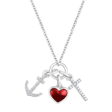 Diamond Brilliance 1/6 cttw Lab Grown Diamond Anchor, Heart, Cross Charm Pendant