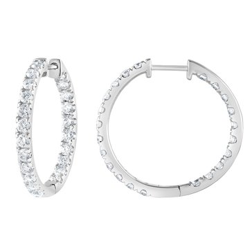 Diamond Brilliance 2 cttw Lab Grown Diamond Hoop Earrings